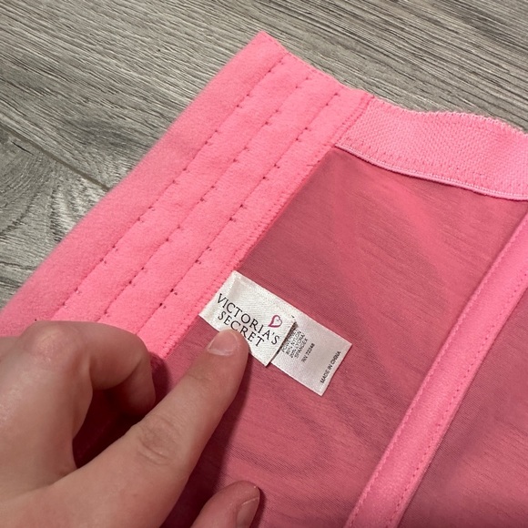 RARE Vintage 90s Victoria’s Secret Pink Velour Floral Bustier Corset Size 36B - Picture 6 of 6